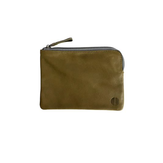 Foto de un sobre multiusos Olivo y Gris y cierre